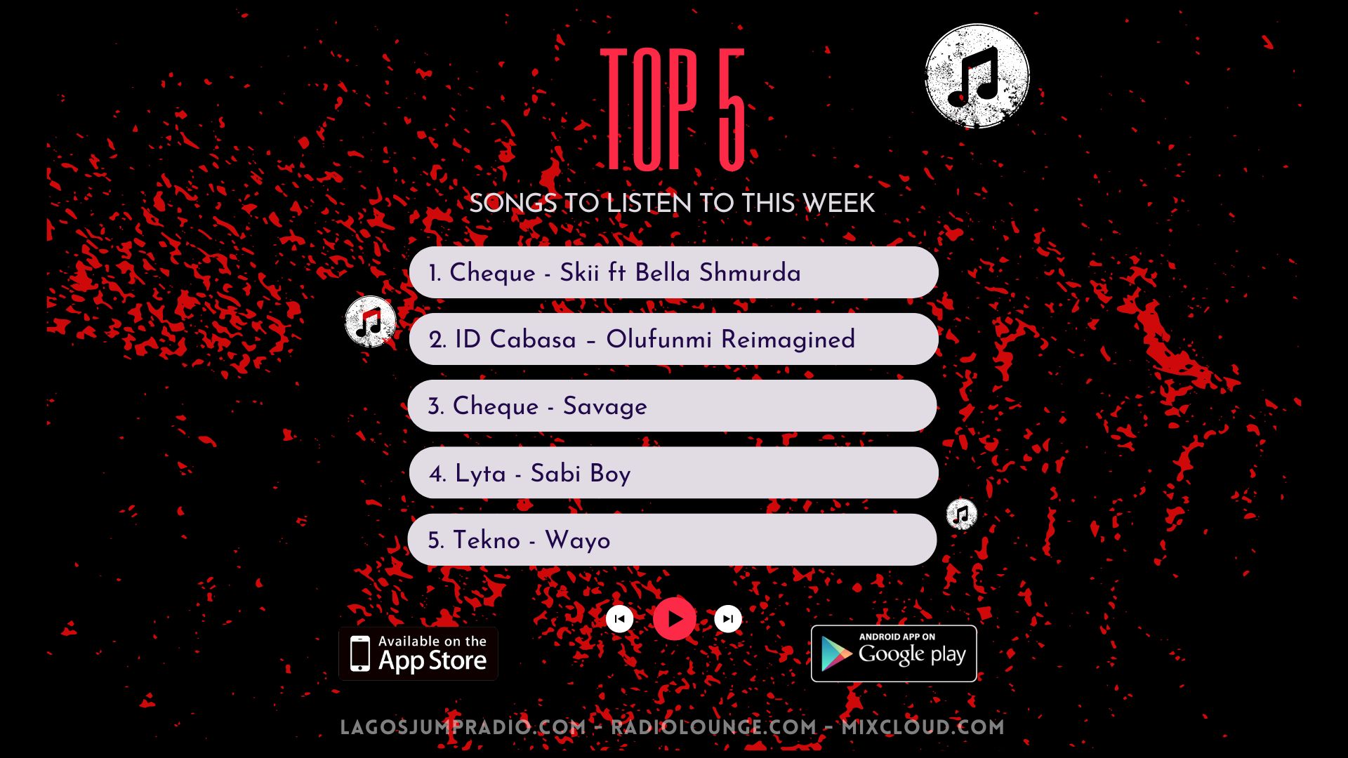 This week’s top 5 songs are a mix of energetic beats and soulful melodies that are making waves across the music scene.