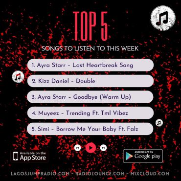 Top 5 songs To listen to this week
