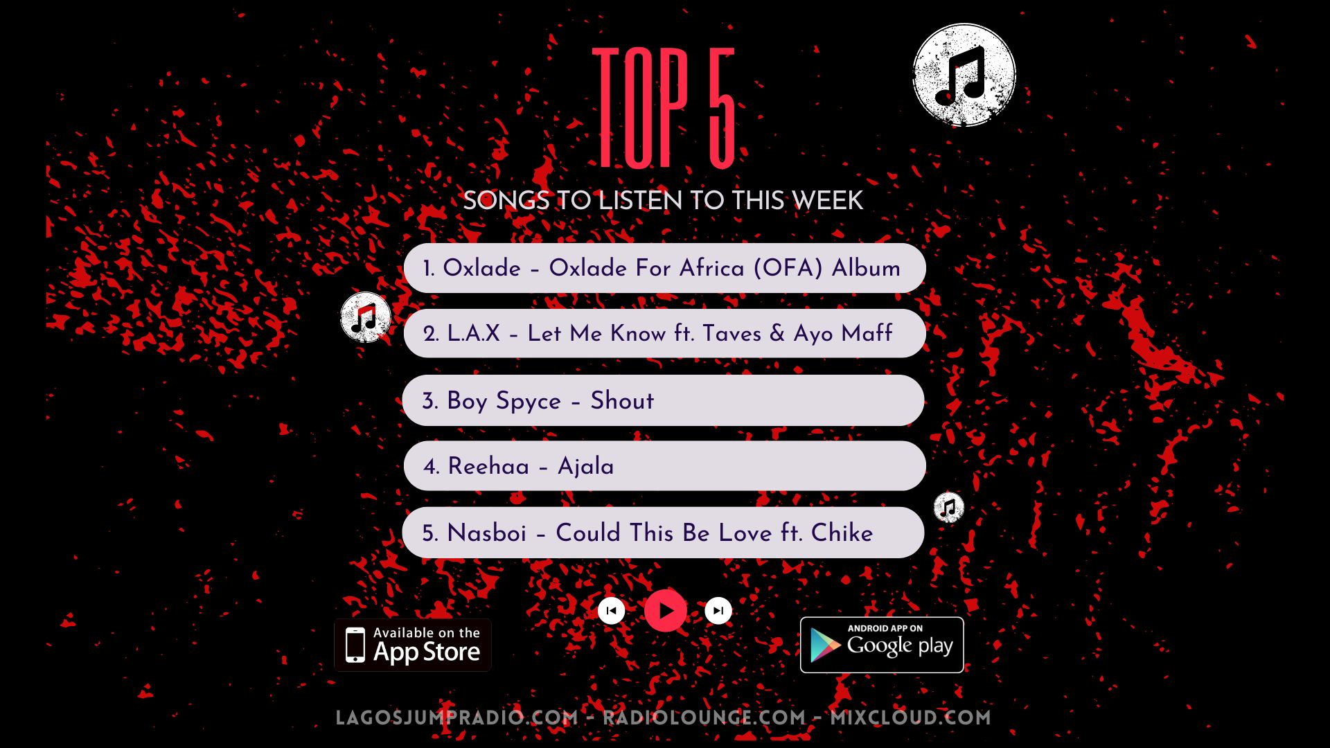 Top 5 songs