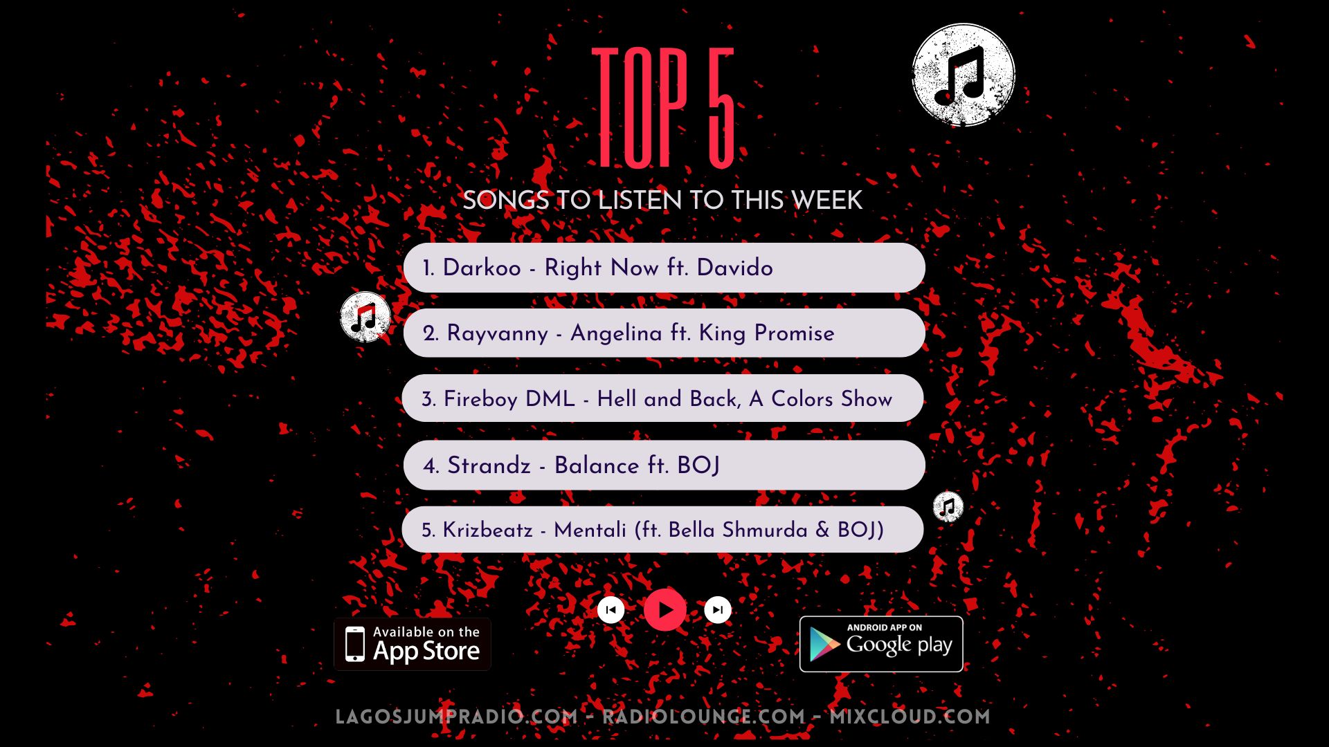 Top 5 songs