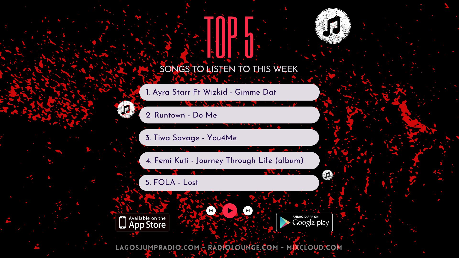 Top 5 songs