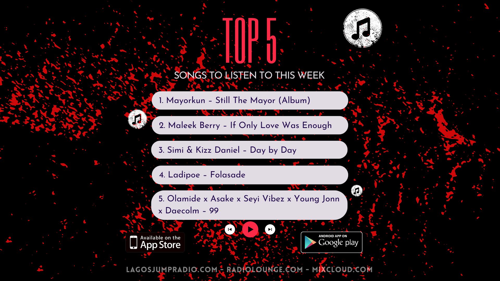 Top 5 songs